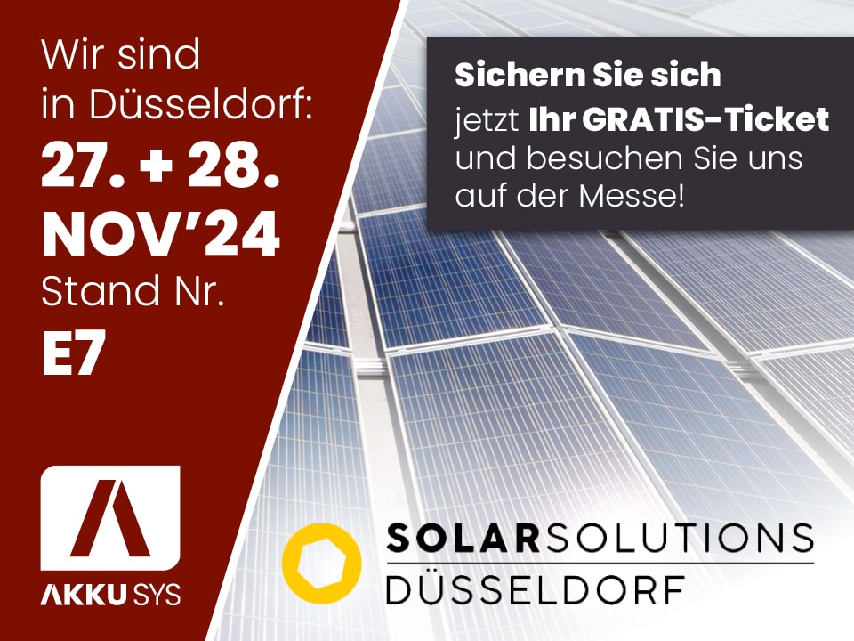 Besuchen Sie uns auf der Solar Solutions Düsseldorf 2024