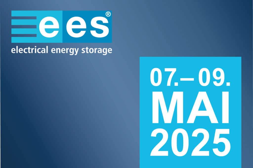 AKKU SYS auf der EES / Intersolar Messe in München. Bild mit Datum und Logo der Messe